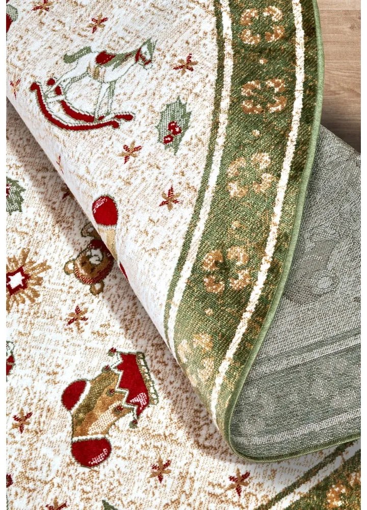 Зелен кръгъл килим с коледен мотив със смес от памук ø 160 cm Toy's Delight Green Christmas – Villeroy&amp;Boch