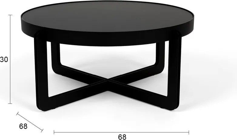 Черна кръгла масичка за кафе Centre – Zuiver