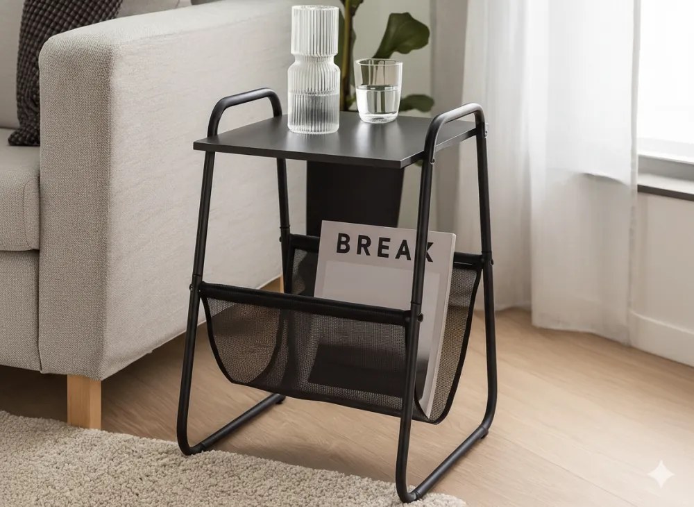 Модерна масичка за кафе с поставка за списания 40 x 40 x 55 cm