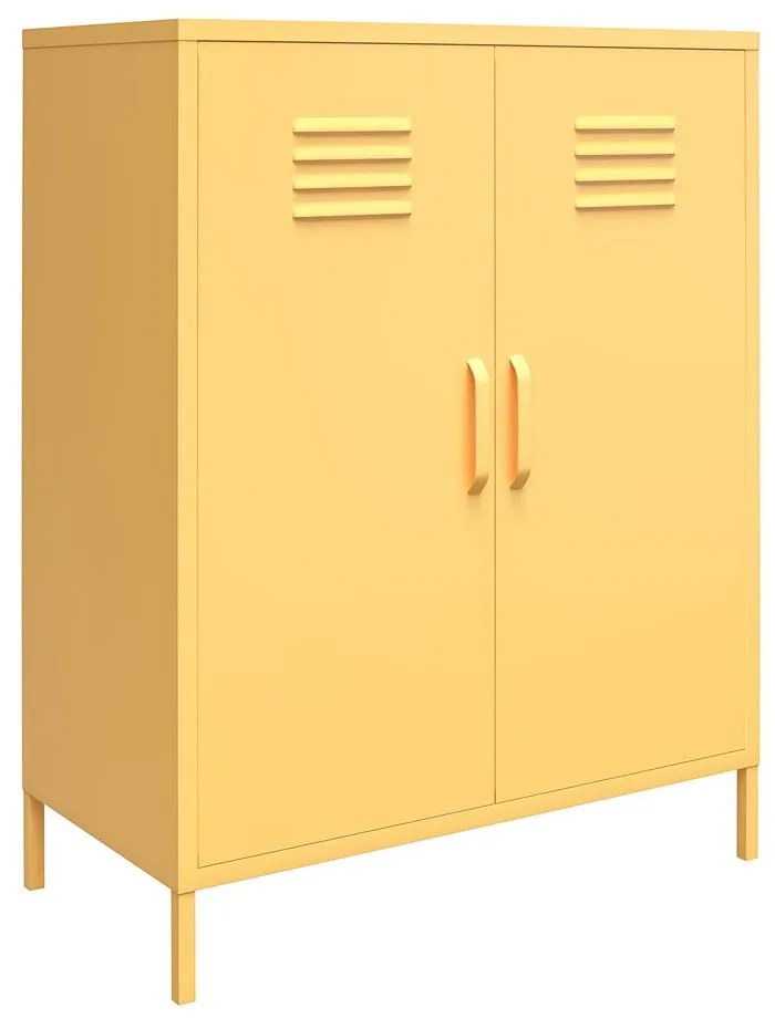 Жълт метален шкаф , 80 x 102 cm Cache - Novogratz