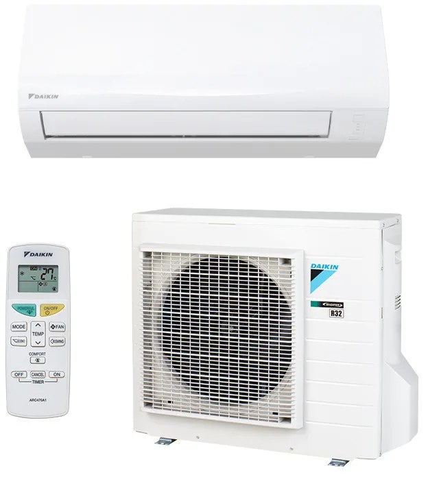 Инверторен климатик Daikin Sensira FTXF60D + RXF60D, 21000 BTU, 40 м2, A++, R-32, Бял