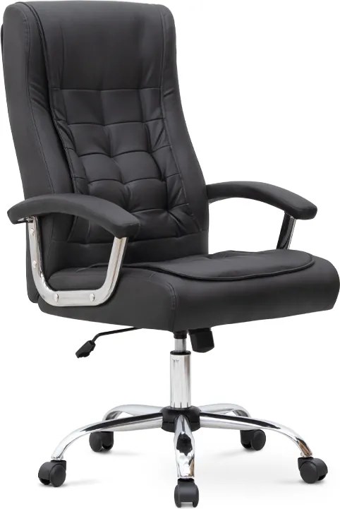 Офис стол Vision от PU кожа в черен цвят 63x70x112/120см.