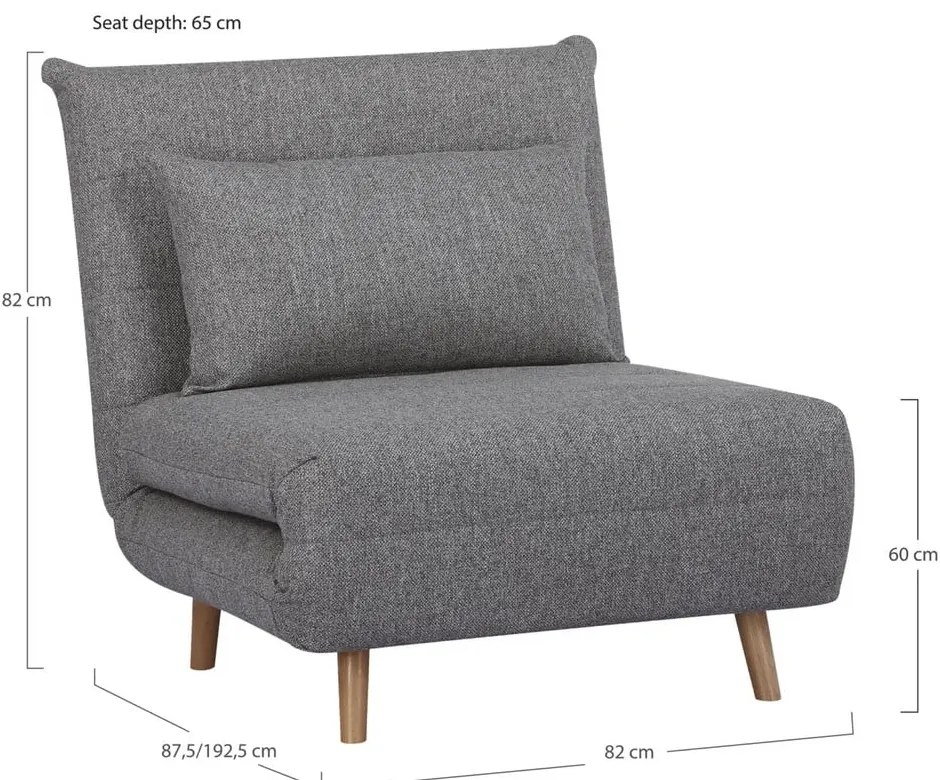 Сиво кресло Marlow – House Nordic