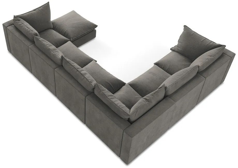 Тъмносив ъглов диван (ляв ъгъл/U форма) Manao – Makamii