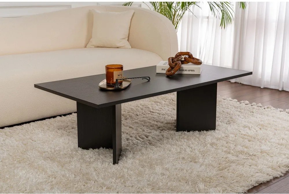 Черна матова масичка за кафе 60x119 cm Sabin – Kalune Design