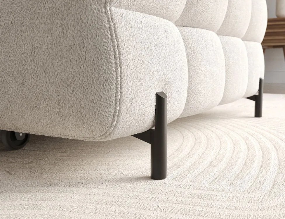 Ъглов диван Freyia-Бял-Ляв