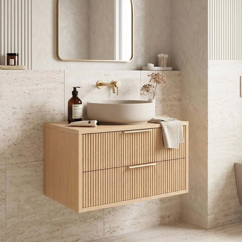 Шкаф за мивка Rea Mono 80cm Beige