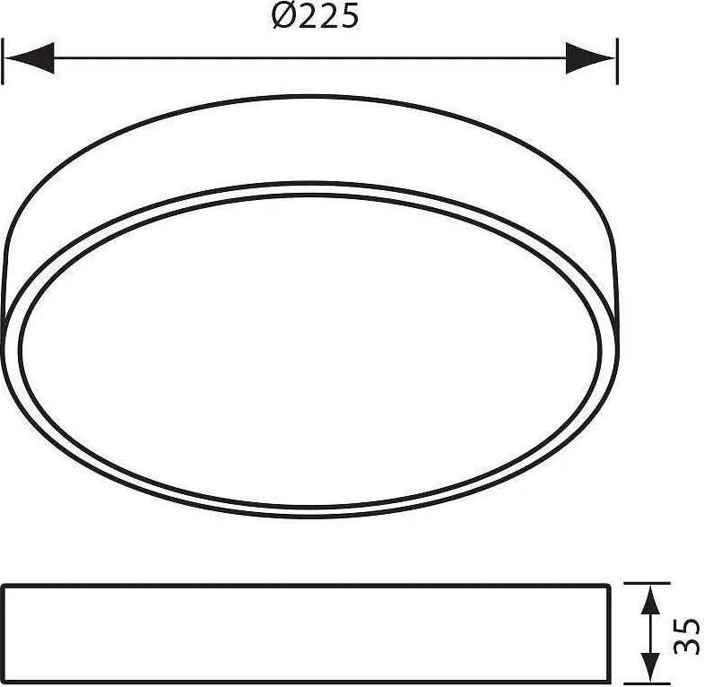 Плафониера DARS LED, черен, 24W, 4000K