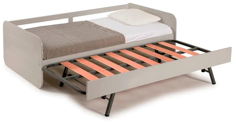 Сиво детско легло с разтегателно легло , 90 x 190 cm Redona - Marckeric