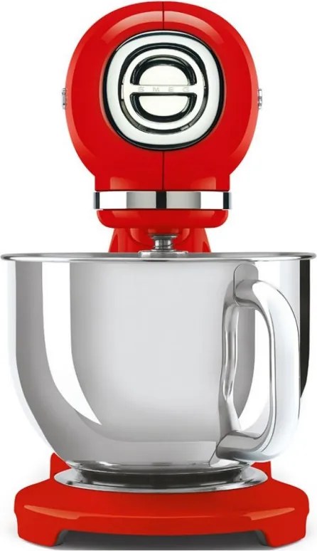 Планетарен миксер SMEG SMF03RDEU, 800 W, 4.8 л, 10 скорости, Функция за плавен старт, Крачета против хлъзгане, Червен