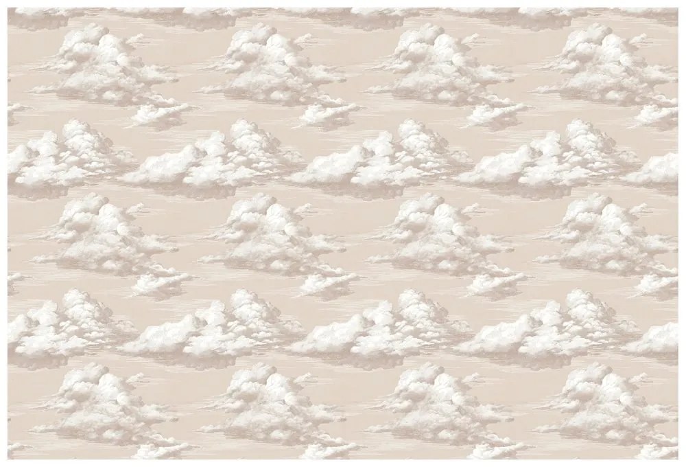 Тапет – Бежови винтидж облаци