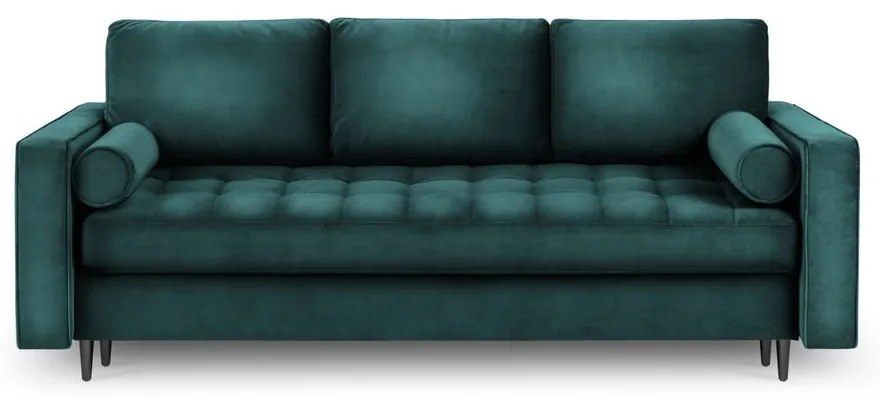 Петролнозелено кадифено канапе Santo - Milo Casa