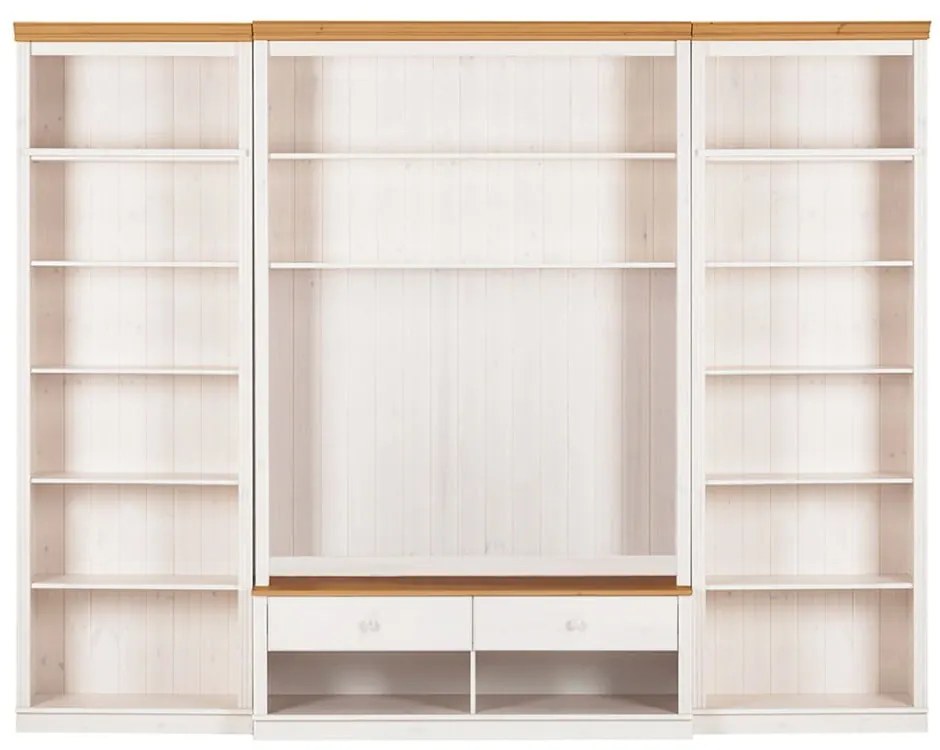 Бял TV комплект от от масивен бор 288x223 cm Anita – Støraa