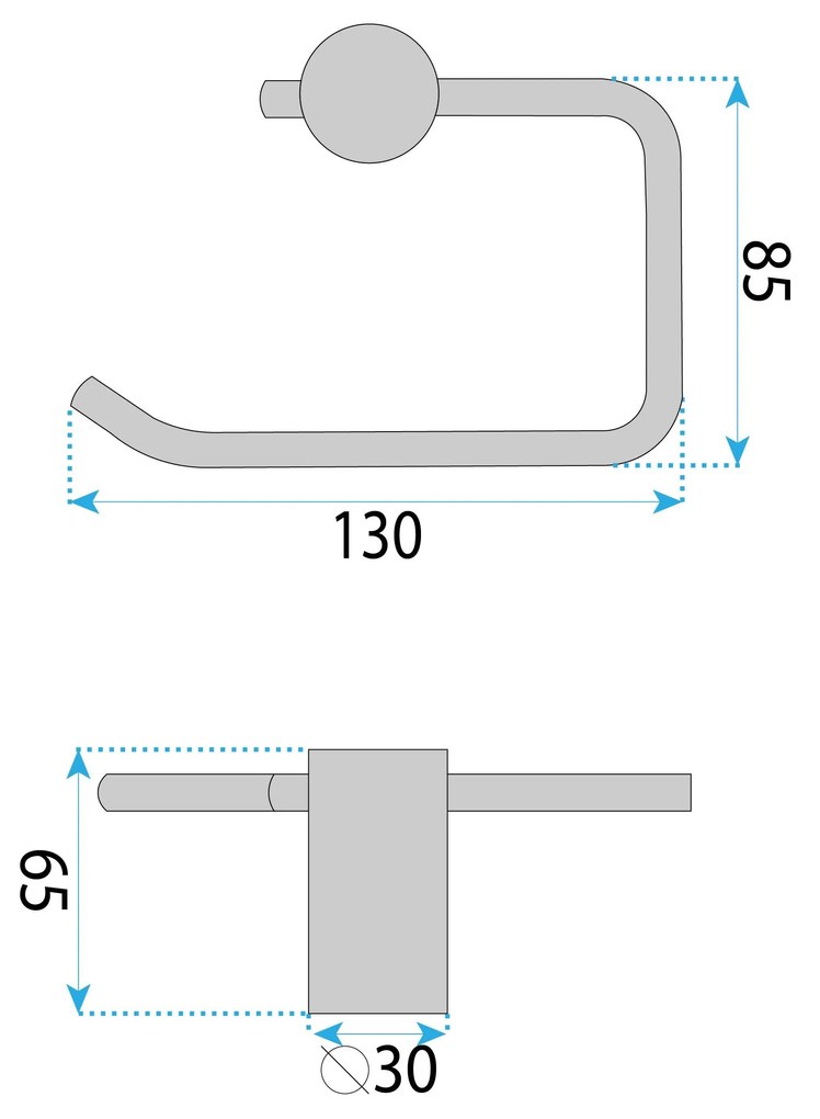 Поставка за тоалетна хартия 9711 Prism Brush Nickle