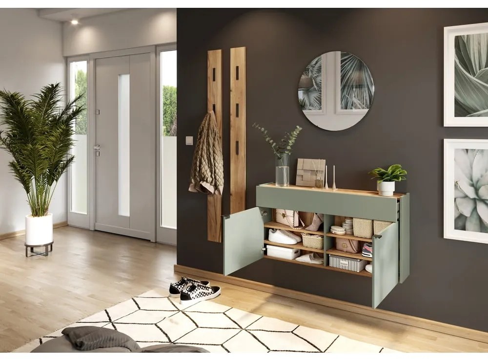 Светлозелено шкафче 110x57x22 cm Ameca – Germania