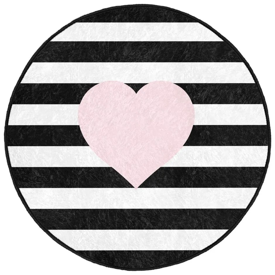 Черно-бял детски килим ø 120 cm Comfort – Mila Home