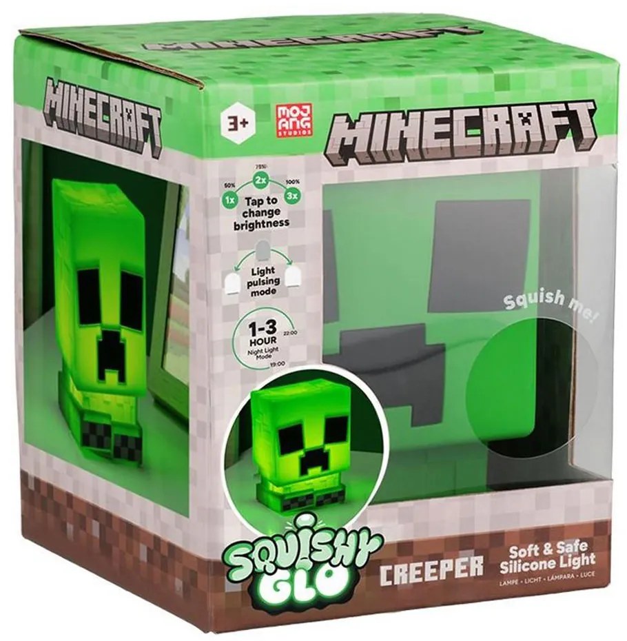 PALADONE Minecraft - силиконова презареждаща лампа Creeper