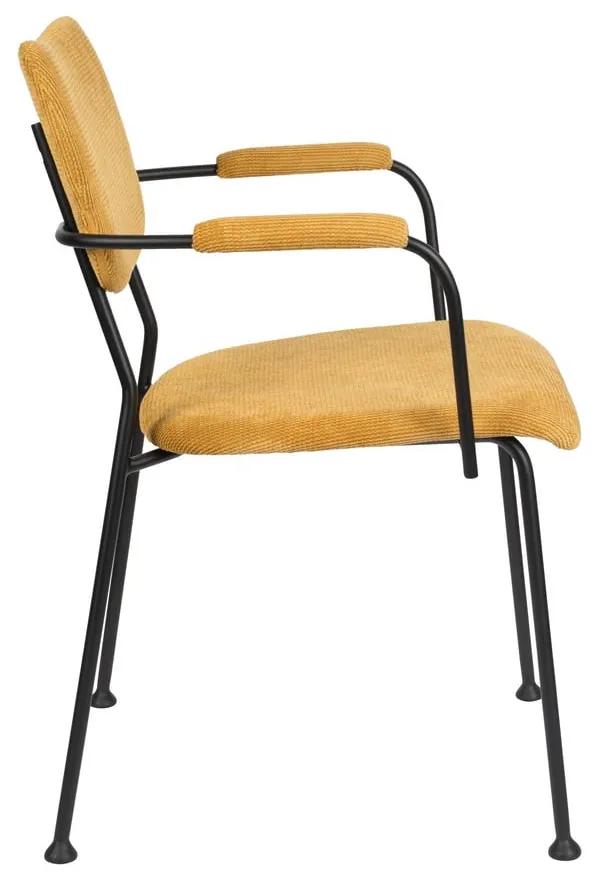 Жълти трапезни столове в цвят охра в комплект от 2 броя Benson - Zuiver