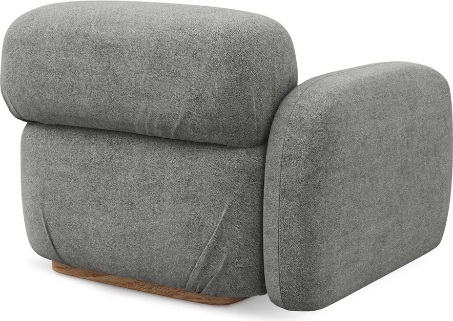 Сив модул за диван от букле (ляв ъгъл) Ailani – Makamii