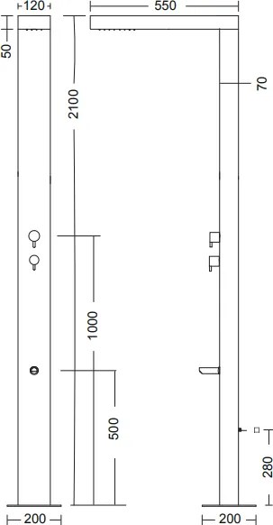 Душ NEDA with mixer