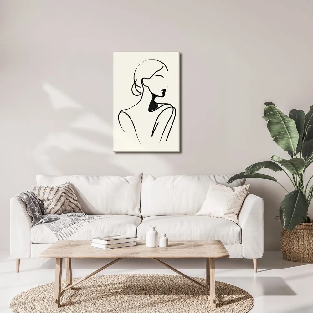 Картина на платно – Жена в минималистични линии