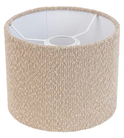 Бежов текстилен абажур с плюшена материя 18/18/14