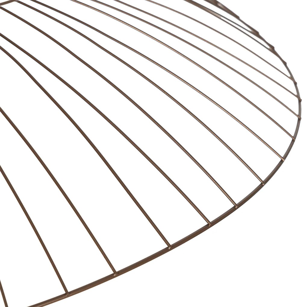 Смарт висяща лампа тъмен бронз с двоен абажур вкл. Wifi G95 - Pua