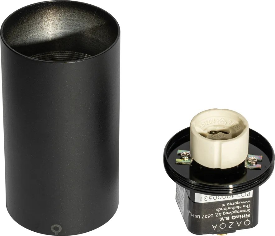 Модерен черен прожектор за 1-фазова релсова система GU10 35mm - Iconic Ruby Honey