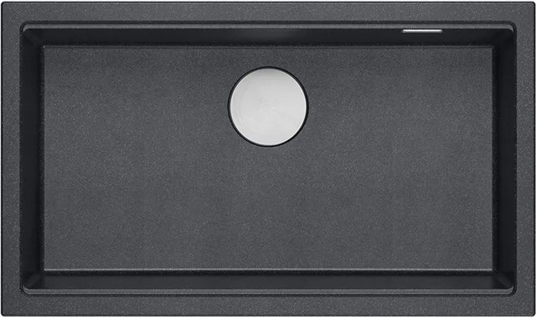 гранитна мивка Logan 110 Black Metallic