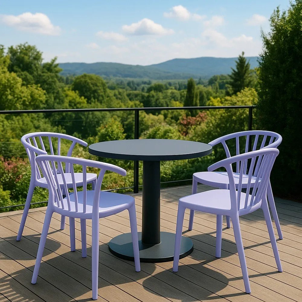 Пластмасов градински стол в цвят лавандула Capri – Bonami Essentials