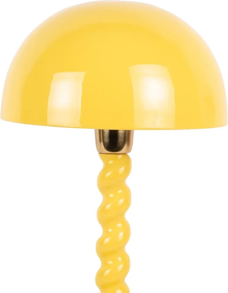 Жълта настолна лампа с метален абажур (височина 39 cm) Prisa – Leitmotiv