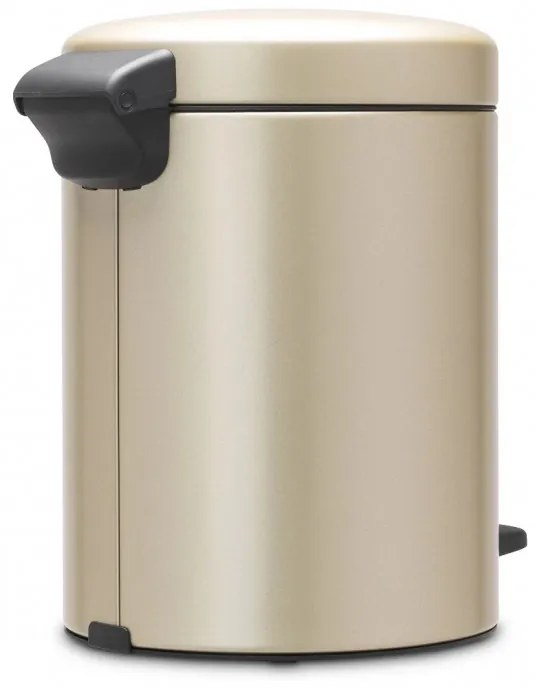 Кош за боклук с педал Brabantia NewIcon 1003198, 5 л, Плавно затваряне, Противоплъзгаща основа, Златен металик