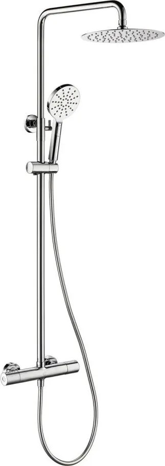 Душ комплект с термостатен смесител DRAGOR, лъскав хром