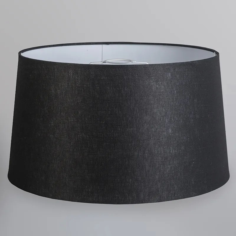 Модерна висяща лампа стомана с абажур 45 см черен - Combi 1
