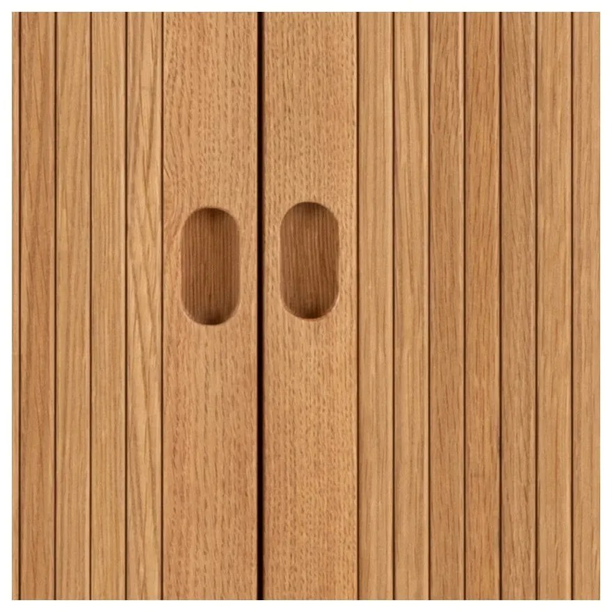 Шкафче от дъб с плъзгащи се врати в естествен цвят 80x145 cm Langley – Actona