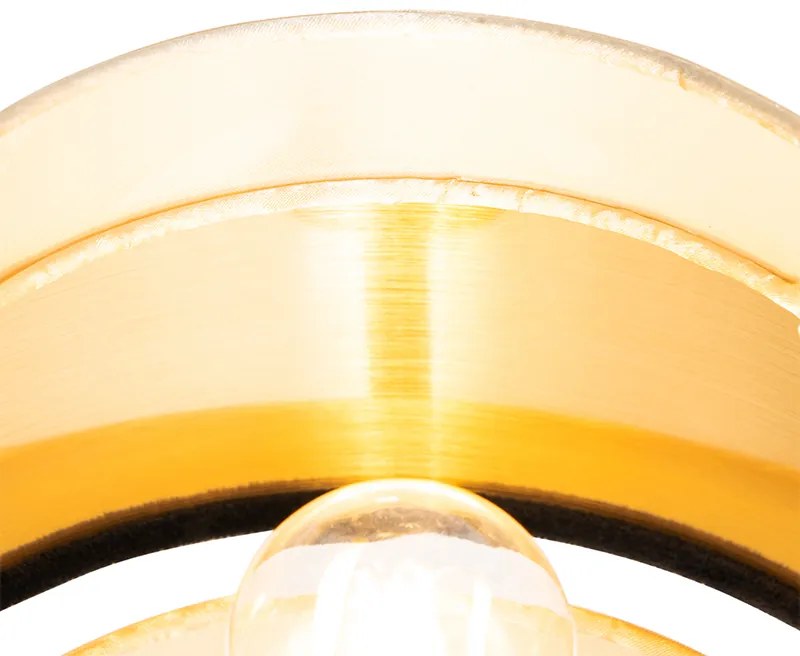 Модерна настолна лампа черна със злато - Elif