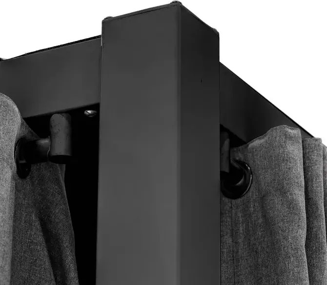 Беседка Hesperide Zalya, Алуминий, Графит, 4x3 m