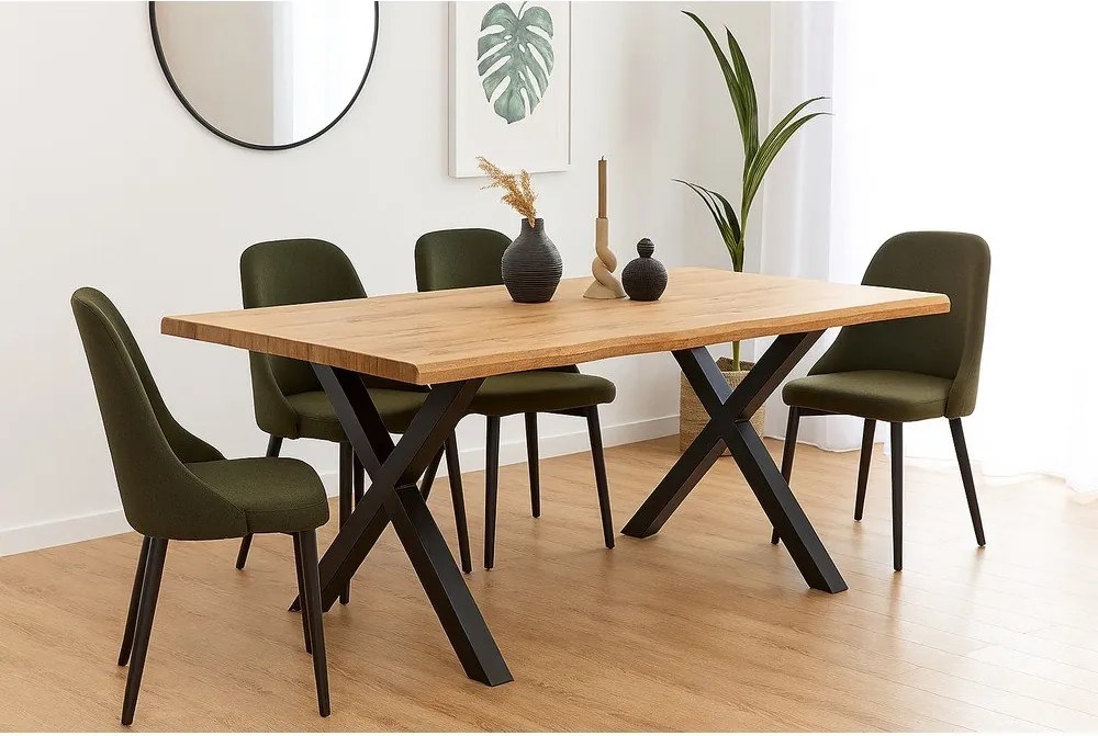 Трапезна маса от декор от дъб 90x160 cm Kora – Bonami Essentials