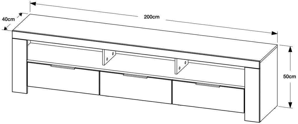 ТВ стойка Opera-Тъмно сиво