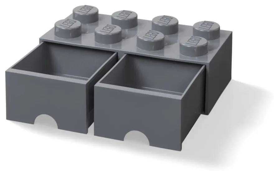 Детска тъмносива кутия за съхранение с 2 чекмеджета - LEGO®