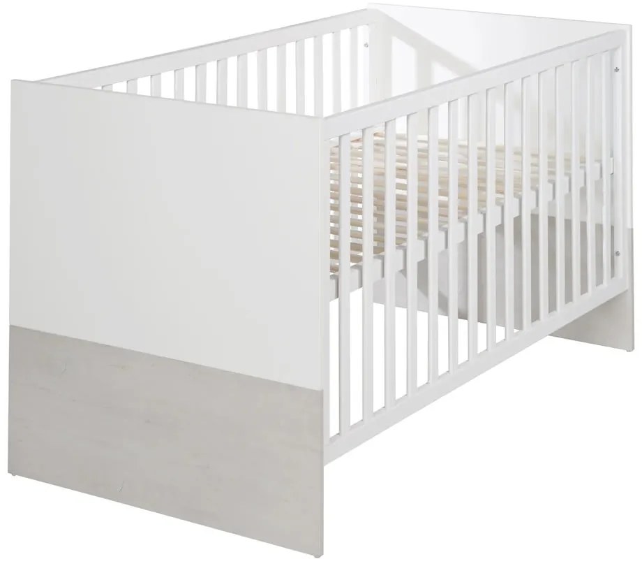 Детско легло в бяло и светлосиво 70x140 cm Julia - Roba