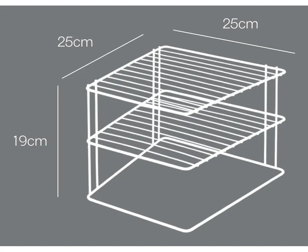Стоманен допълнителен рафт в сребрист цвят 25x25 cm Palio – Metaltex