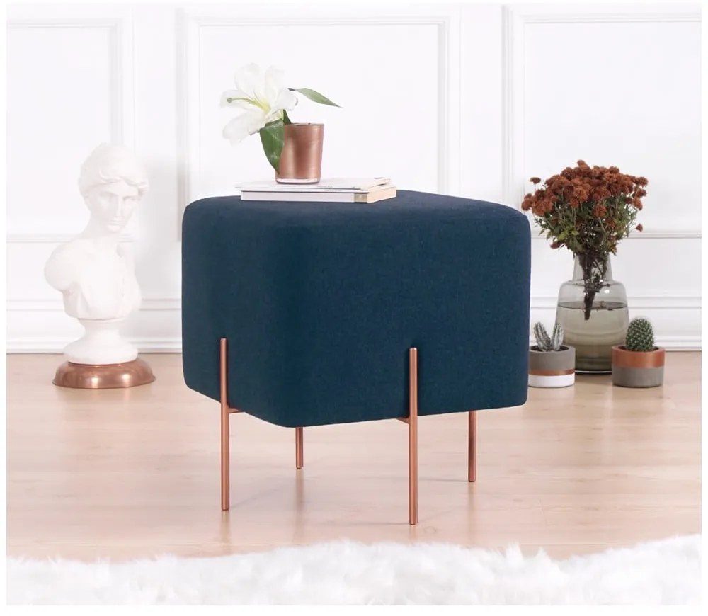 Тъмносиня табуретка Copper – Artie
