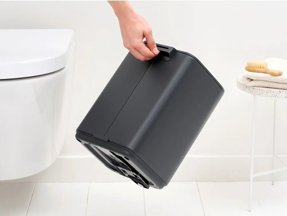 Тъмносиво стоманено кошче за боклук с педал 7 l Bo – Brabantia