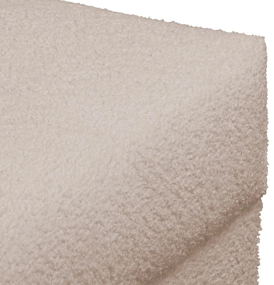 Бежова табуретка от плат bouclé Ariella - Ropez