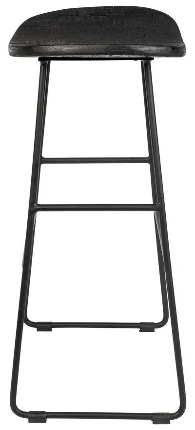 Черен бар стол 2 бр. (височина на седалката 62 cm) Tangle – White Label