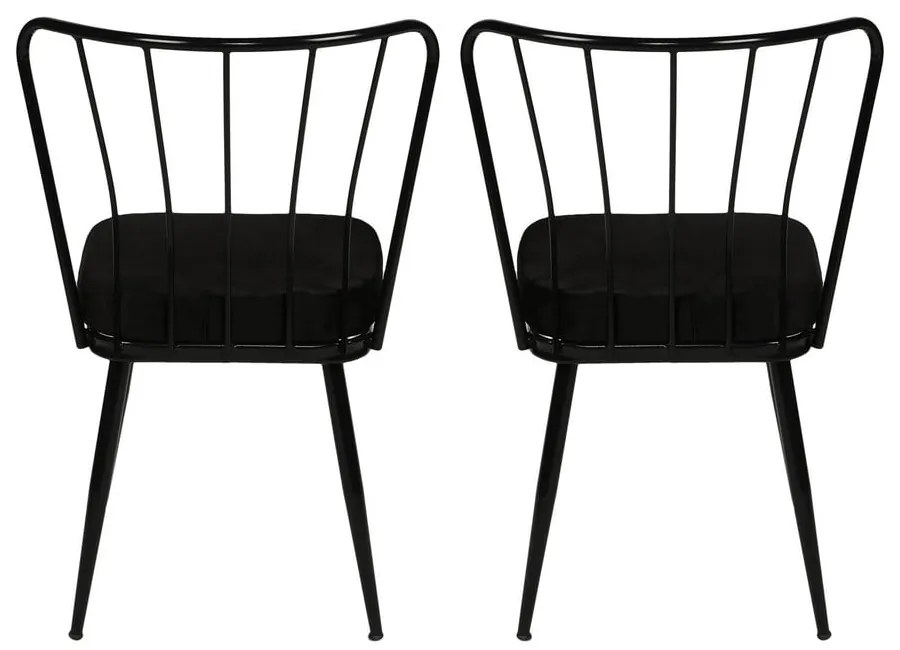 Черни метални трапезни столове в комплект от 2 броя Yildiz - Kalune Design