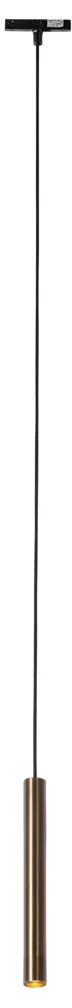 Модерно висящо осветление тъмен бронз за 1-фазова релсова система - Slimline Keno