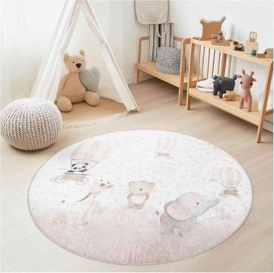 Детски килим подходящ за пране ø100 cm Dainty Animals – Mila Home