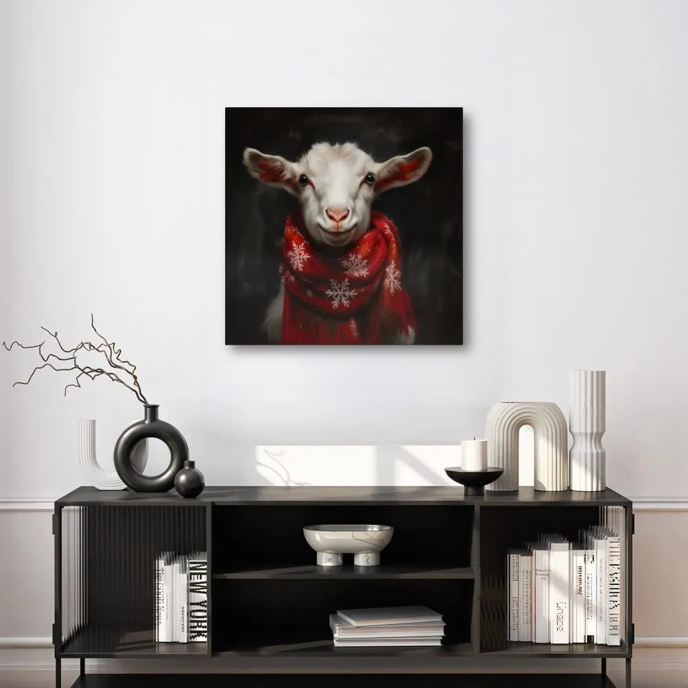 Картина на платно Коледна – Сладка коза